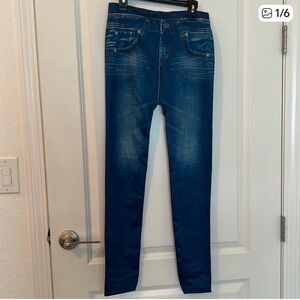 Women's Blue Jeans Leggings (look like jeans)